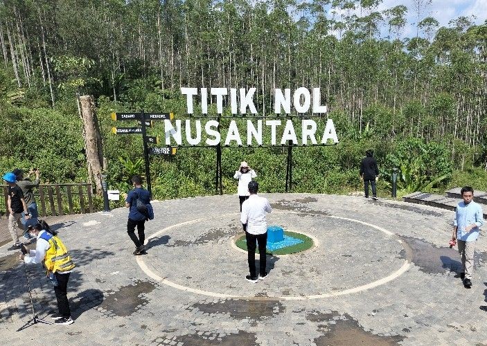 Ilustrasi Titik Nol Ibu Kota Negara (IKN) Nusantara. - Image