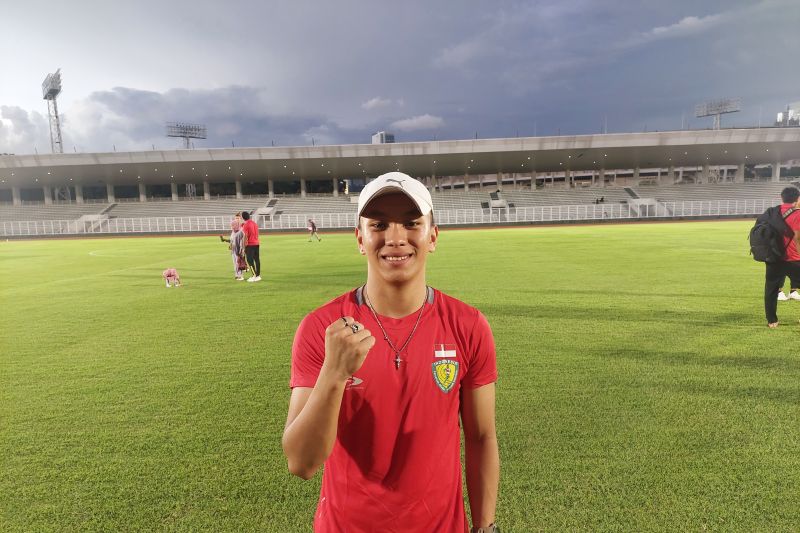 Valentine Vanessa Lonteng turut serta dalam tes parameter SEA Games XXXII/2023 Kamboja yang bergulir pada Minggu (2/4/2023). (ANTARA/Muhammad Ramdan) - Image