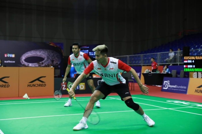 Pramudya Kusumawardana/Yeremia Erich Yoche Yacob Rambitan tampil cemerlang di babak pertama Orleans Masters 2023. - Image