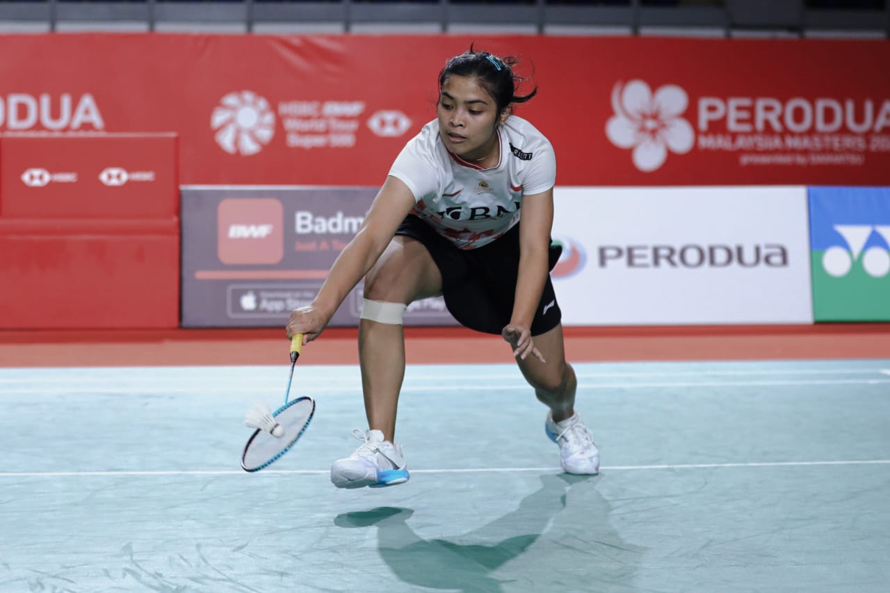 Gregoria Mariska Tunjung saat tampil di perempat final Malaysia Masters, Jumat (26/5). - Image