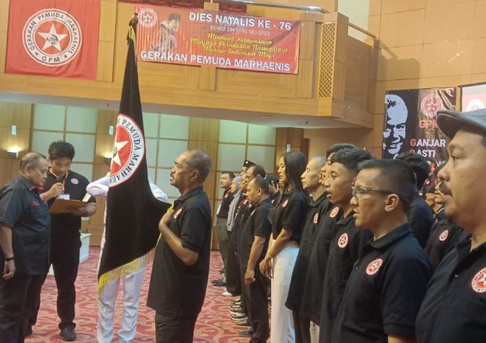 Ketua Umum Gerakan Pemuda Marhaenis (GPM) Emir Moeis. - Image