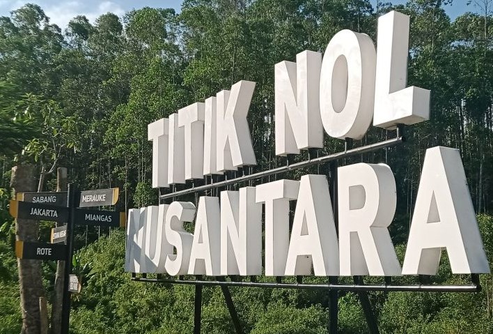 Titik Nol Nusantara di wilayah Kecamatan Sepaku, Kabupaten Penajam Paser Utara, Provinsi Kalimantan Timur. - Image