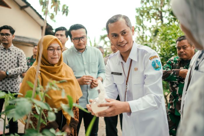 Kepala Dinas Pertanian, Ketahanan Pangan, dan Perikanan Ponorogo Masun pada acara yang digelar PT Agrofarm Nusa Raya. - Image