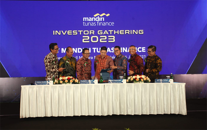 Jumpa pers penerbitan Obligasi Berkelanjutan VI Mandiri Tunas Finance Tahap I Tahun 2023. (Istimewa) - Image