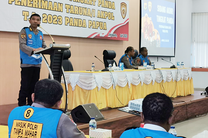 Sidang akhir penerimaan taruna Akpol di Polda Papua. - Image