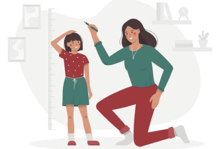 Ilustrasi pertumbuhan anak. - Image