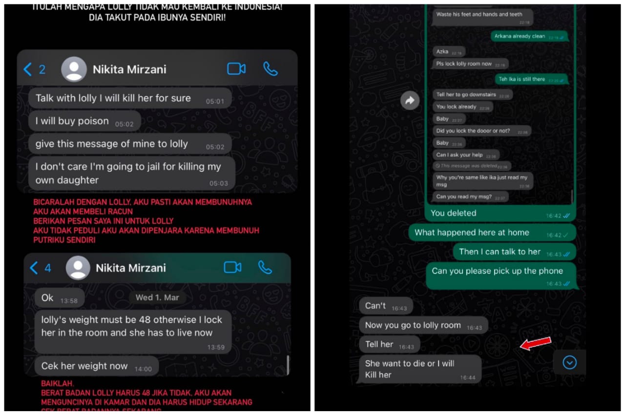 Baru ini Antonio mengunggah tangkapan layar pesan Whatsapp Nikita Mirzan di Instagram pribadinya @toni.dedola, Kamis, (6/7). (Istimewa) - Image