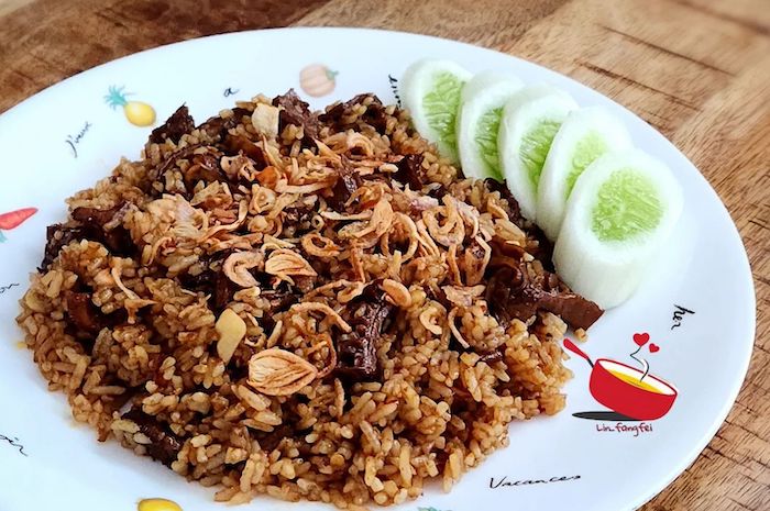 Potret kelezatan nasi goreng babat. (Instagram/@lin_fangfei) - Image