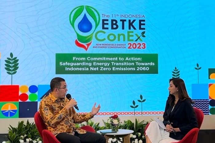 CEO PT Pertamina International Shipping (PIS) Yoki Firnandi di gelaran EBTKE ConEX 2023, Selasa (18/7). - Image