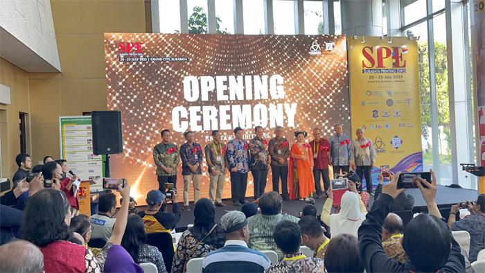 Pembukaan Pameran Surabaya Printing Expo (SPE) 2023 yang diselenggarakan oleh Krista Exhibitions berlangsung mulai hari ini, Kamis (20/7) hingga Minggu (23/7) di Grand City Convex Surabaya. (Istimewa) - Image