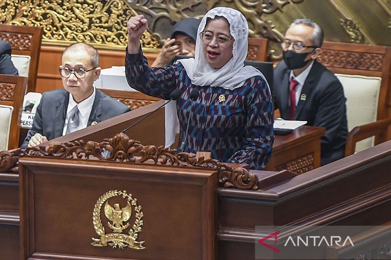 Ketua DPR Puan Maharani. ANTARA FOTO/Galih Pradipta/hp/pri. - Image
