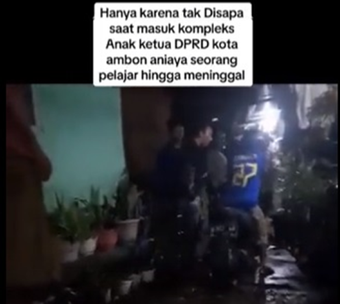 Anak Ketua DPRD Ambon aniaya pelajar (Twitter @dhemit_is_back) - Image