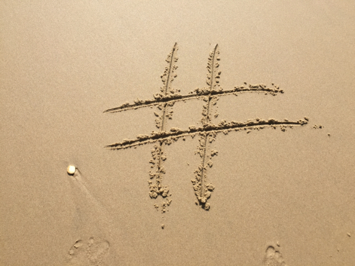 Ilustrasi tagar atau hashtag. - Image
