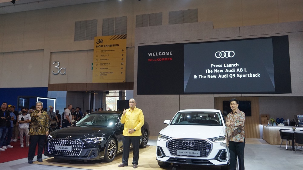 PT Garuda Mataram Motor, Agen Pemegang Merek Audi di Indonesia secara resmi memperkenalkan dua line-up terbarunya yaitu New Audi A8L dan Audi Q3 Sportback di ajang GIIAS 2023. - Image