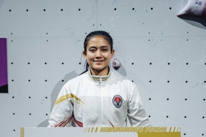 Desak Made Rita Kusuma Dewi meraih medali emas Kejuaraan Dunia Panjat Tebing di Swiss. Hasil itu membuatnya lolos ke Olimpiade 2024 di Paris. (Antara) - Image