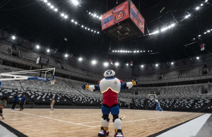 Indonesia Arena, tempat dilangsungkannya pertandingan penyisihan Grup G Piala Dunia FIBA 2023, mendapat apresiasi dari pelatih Spanyol. (Antara) - Image