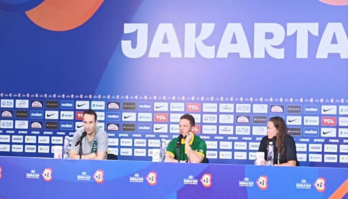 Timnas Basket Brasil tak menganggap remeh lawan yang akan mereka hadapi di Grup G Piala Dunia FIBA 2023 di Jakarta. (Antara) - Image