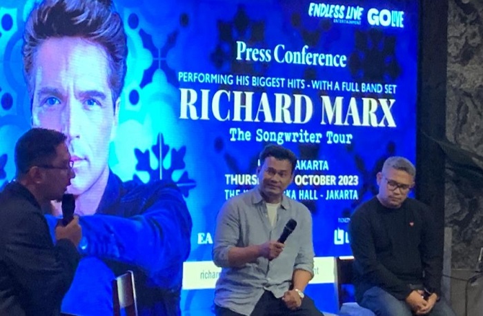 Jumpa pers konser Richard Marx di bilangan Gunawarman Jakarta Selatan, Rabu (30/8). - Image
