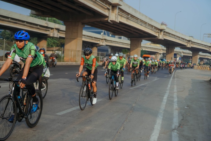 Group Ride Indonesia - Bekasi ke-14 menjadi aktivitas bersepeda terakhir sebelum GFNY Bali IFG Life di Ubud, Bali, 17 September 2023. (GFNY) - Image