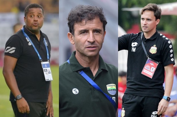 Divaldo Alves, Luis Milla, dan Paul Munster (dari kiri ke kanan) menjadi kandidat kuat pelatih Persebaya Surabaya. (antara) - Image