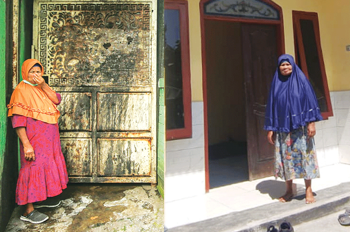 FROM THIS TO THIS: Foto atas, kondisi rumah Wiwik yang tak keruan karena ulah Masriah. Foto bawah, kondisi terkini rumah Wiwik setelah direnovasi. - Image