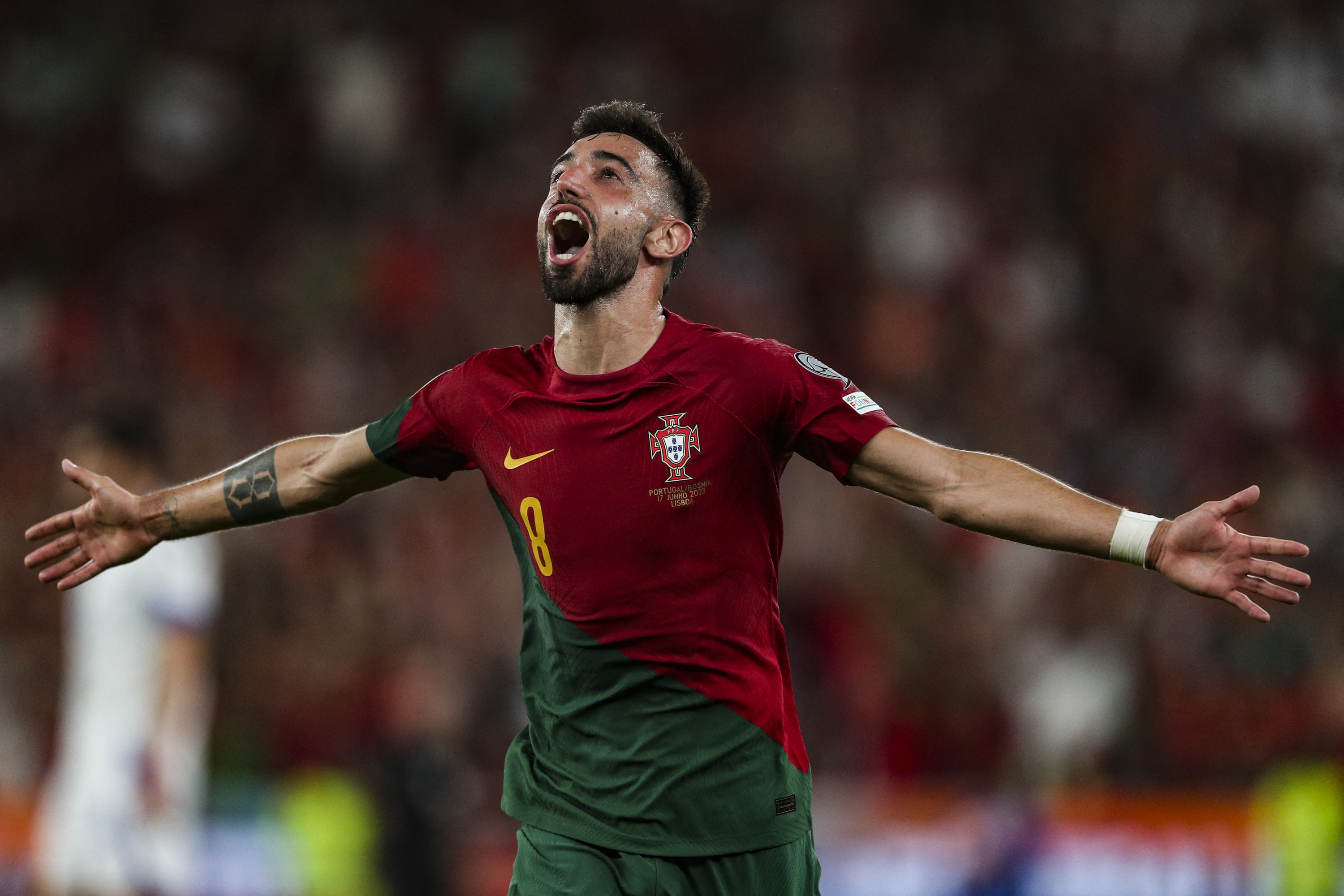 Gelandang serang Portugal Bruno Fernandes. (Carlos Costa/AFP) - Image