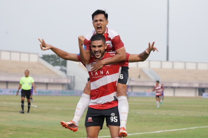 Madura United memiliki statistik gol luar biasa hingga pekan 11 Liga 1 musim ini. - Image