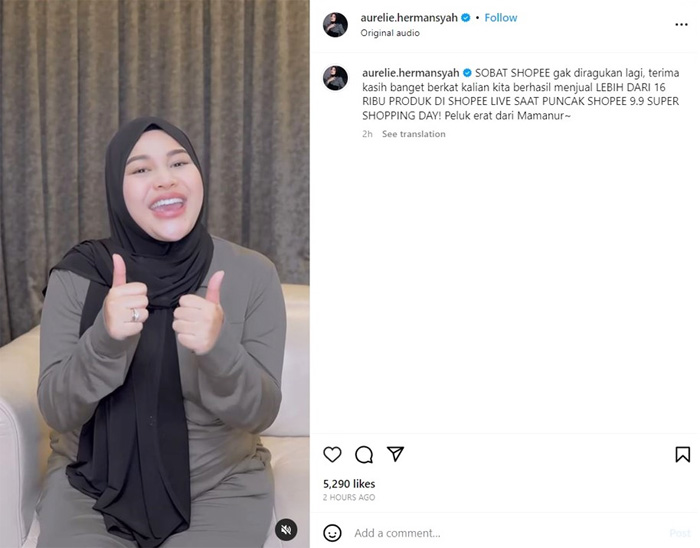 (Instagram Aurel Hermansyah)