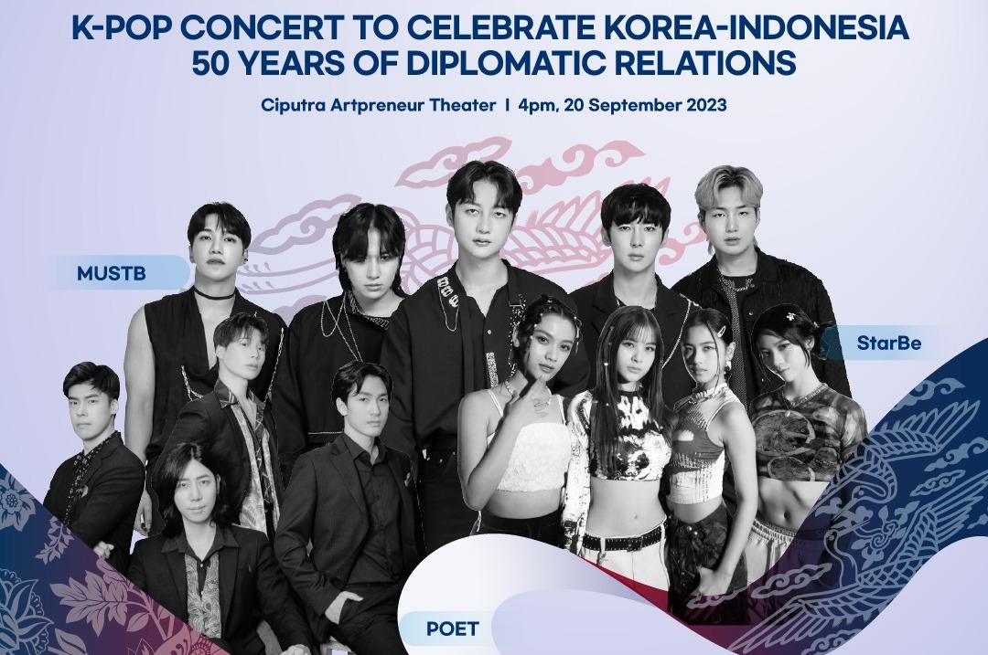 Kemenpora Korea Selatan menggelar konser K-Pop dalam rangka memperingati hubungan bilateral 50 tahun Indonesia dan Korea. (Istimewa) - Image
