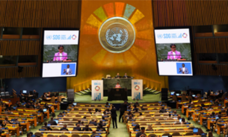Menlu Retno Marsudi sampaikan komitmen Indonesia dan ASEAN terkait SDGs di PBB. (dok.kemenlu) - Image