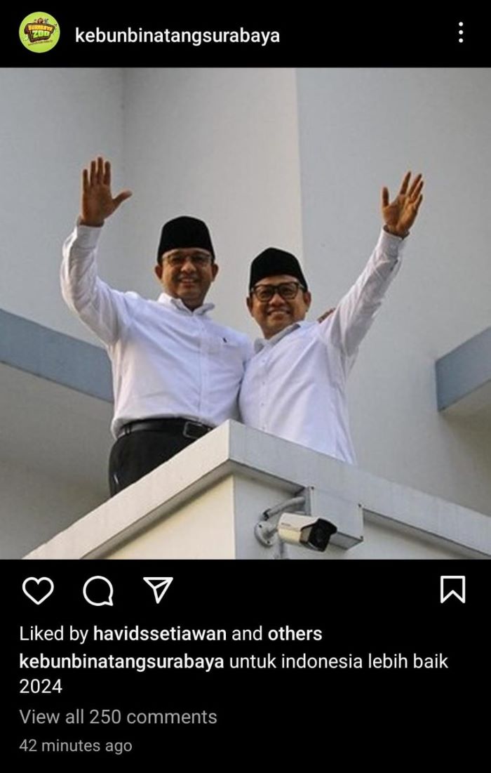 Akun Instagram Kebun Binatang Surabaya Dibobol hacker. - Image