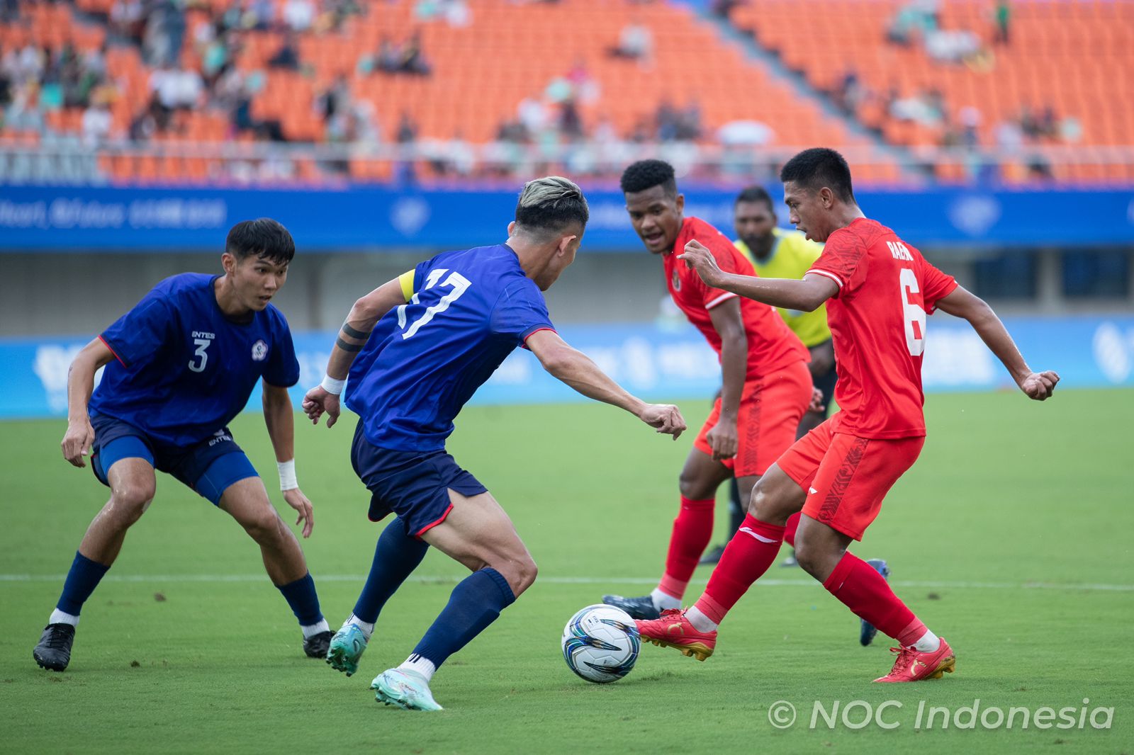 Pertandingan Asian Games 2022 Indonesia lawan China Taipei. Sumber foto : pssi.org - Image