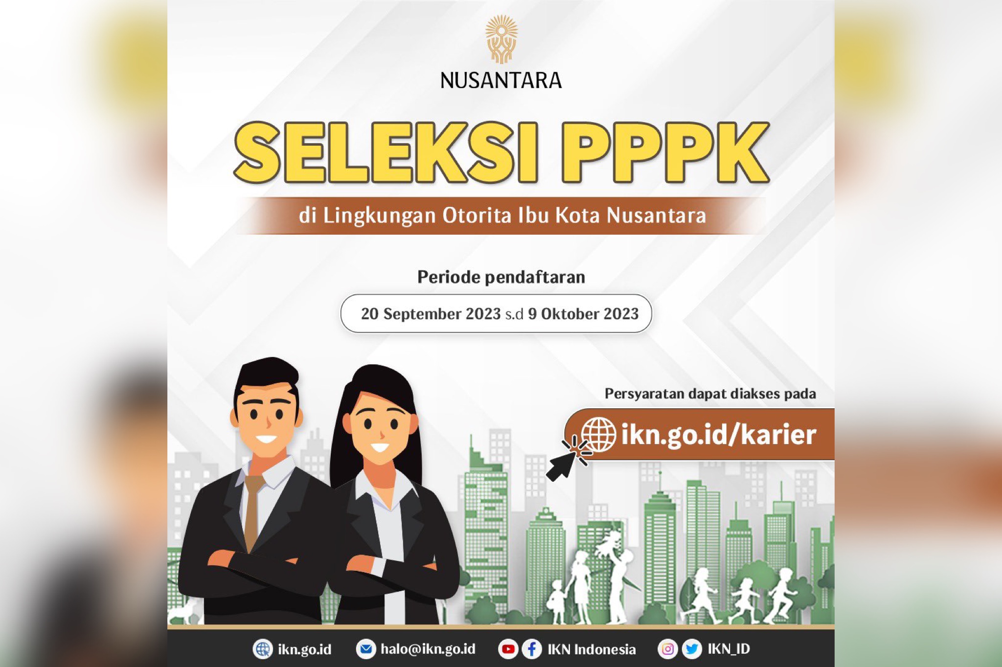 Pendaftaran PPPK 2023 Otorita Ibu Kota Nusantara ./ X/@ikn_id - Image