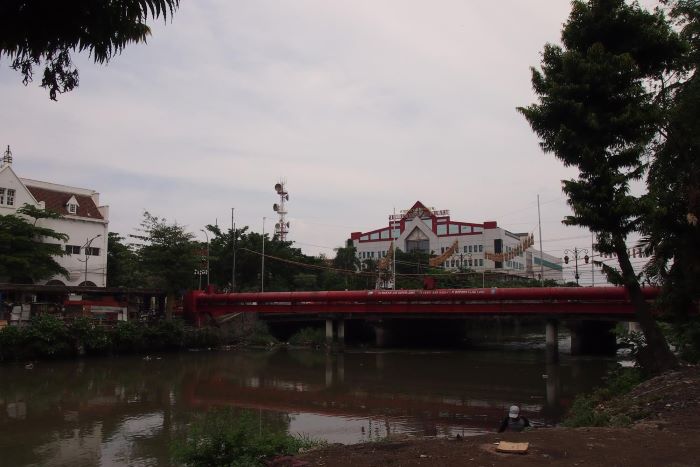 Ilustrasi kawasan kota tua Surabaya. - Image
