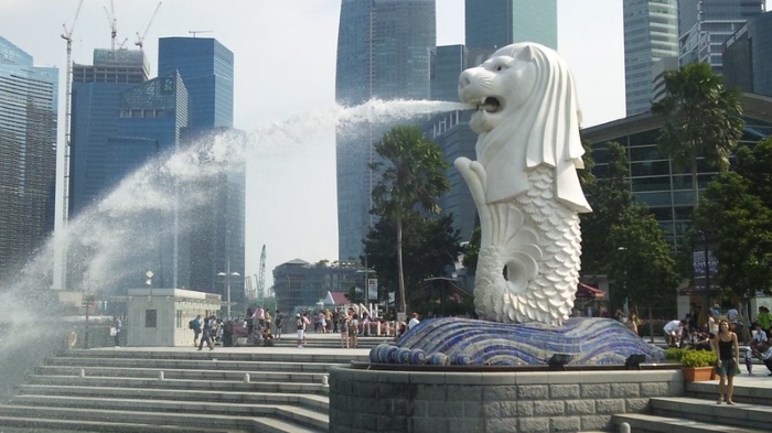 Patung Merlion yang ikonik di Singapura ditutup sementara pada 25 September hingga 13 Desember 2023. (Flickr/Karl Baron). - Image