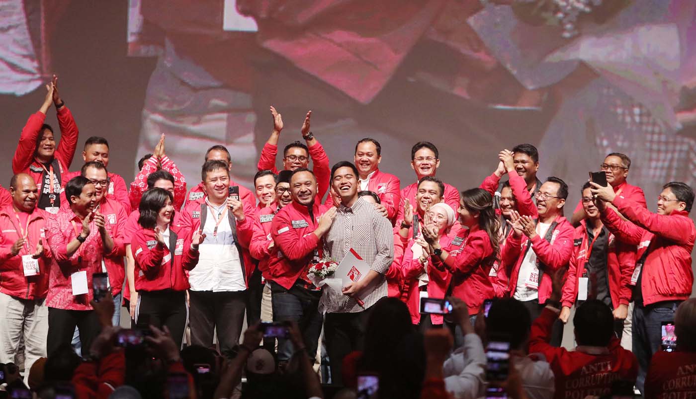 Jajaran Elite Partai Solidaritas Indonesia (PSI) dalam Kopi Darat Nasional (Kopdarnas) PSI di Jakarta. - Image