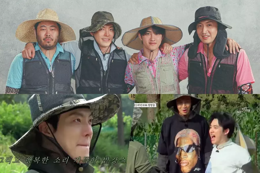 Lee Kwang Soo, D.O. EXO, Kim Woo Bin dan Kim Ki Bang Tergabung dalam Variety Show Baru Berjudul You Reap What You Sow. Sumber foto: Soompi - Image