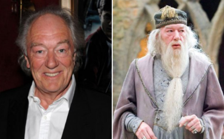 Michael Gambon dan Saat memerankan Dumbledore di Film Harry Potter. Sumber foto : akun X @moviemenfes - Image