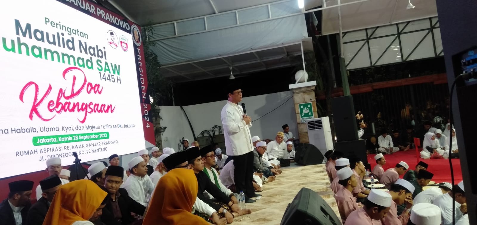 Aacara peringatan Maulid Nabi dan doa kebangsaan di Rumah Aspirasi Ganjar Pranowo, Jakarta. - Image