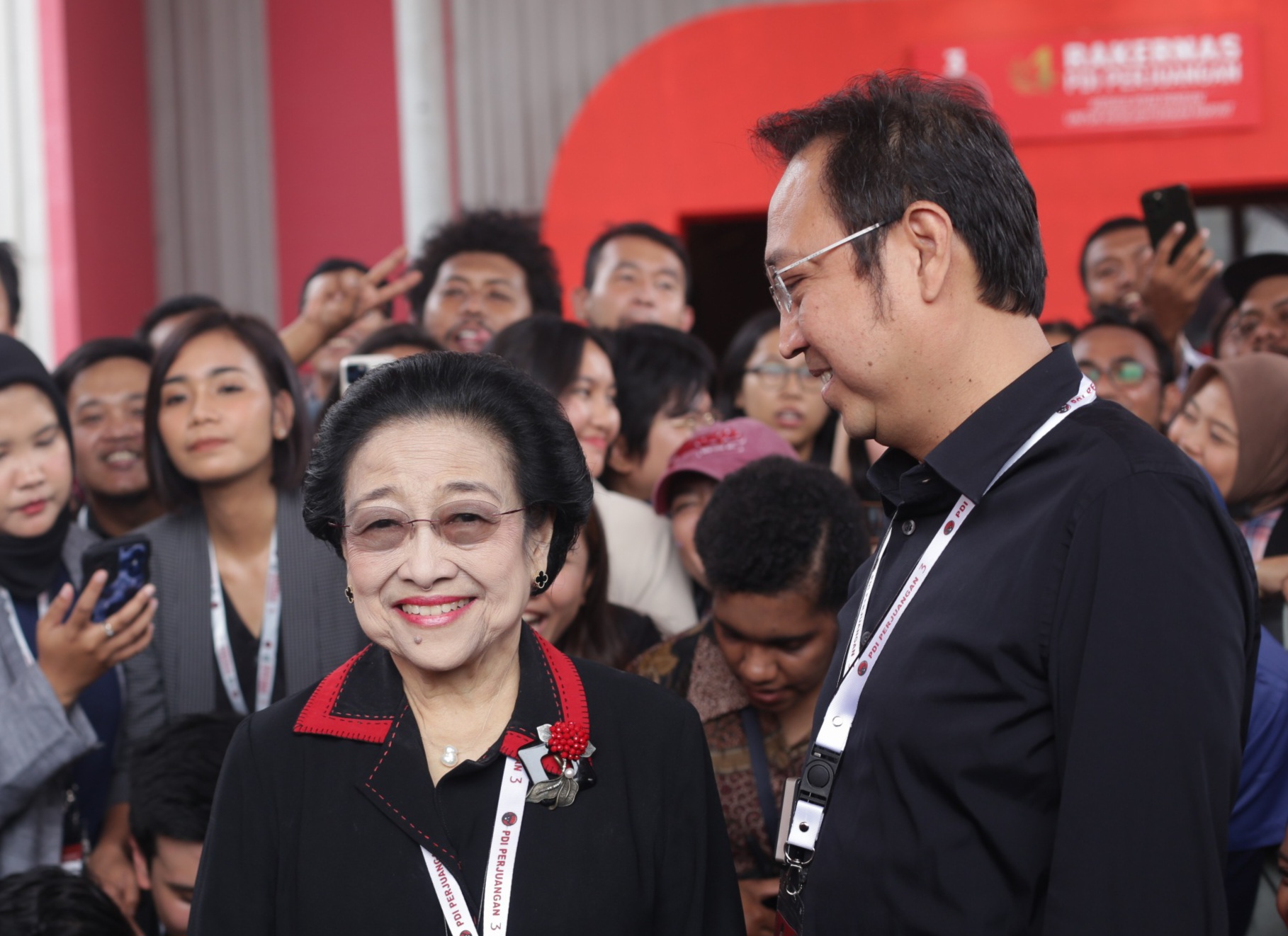 Ketua Umum PDIP Megawati Soekarnoputri menutup Rapat Kerja Nasional (Rakernas) IV di JIEXPO, Kemayoran, Jakarta. - Image