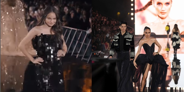 Penampilan memukau Enzy Storia dan Cinta Laura saat melenggang di runaway Paris Fashion Week 2023. - Image