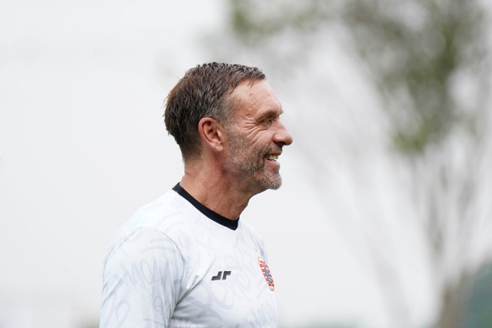 Thomas Doll meminta para pemain Persija Jakarta, khususnya lini belakang lebih fokus lagi dalam menjalani permainan. - Image