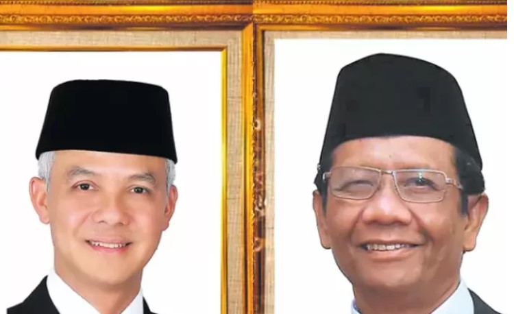 Capres-Cawapres Ganjar Pranowo dan Mahfud MD. - Image