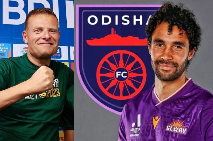 Josep Gombau (kiri) dan Osama Malik. Keduanya pernah bekerja sama di India bersama Odisha FC, meski Malik kini dikaitkan dengan Persebaya Surabaya. (instagram/@wtfootballindia) - Image