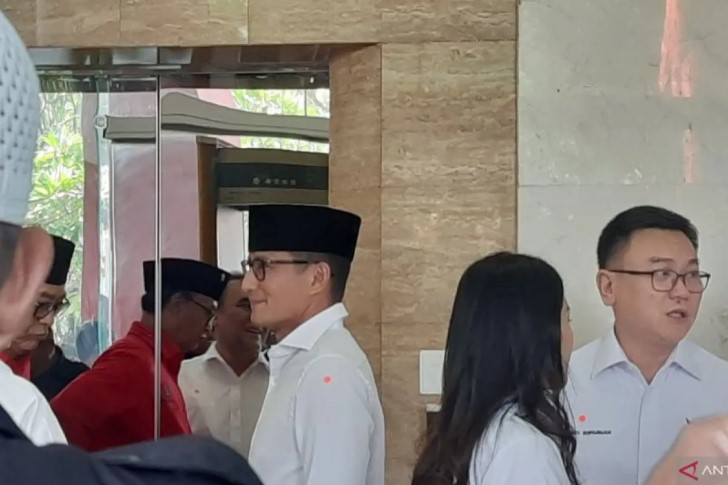 Ketua Bappilu PPP Sandiaga Uno di Kantor DPP PDI Perjuangan, Jakarta, Rabu (18/10). - Image