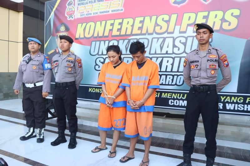 Dua orang tersangka pembobol ATM di Kabupaten Sidoarjo, Jawa Timur. ANTARA/HO-Polresta Sidoarjo - Image