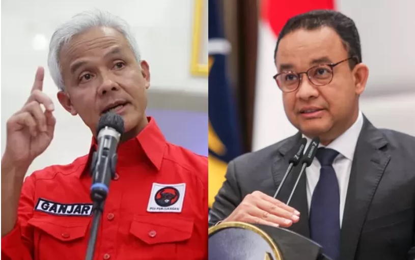 Ganjar Pranowo dan Anies Baswedan berbalas bahasa walikan Jogja. - Image