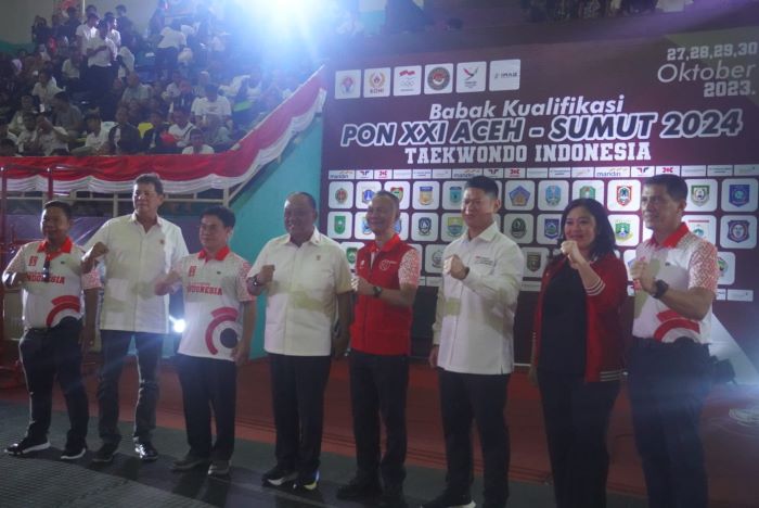 Babak Kualifikasi Pekan Olahraga Nasional (BK PON) Aceh-Sumut 2024 cabang taekwondo diselenggarakan di GOR POPKI Cibubur, Jakarta, 27-30 Oktober. - Image