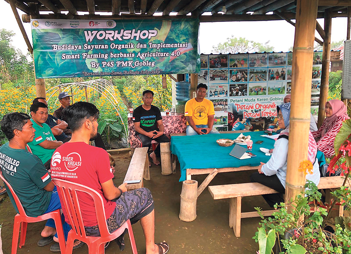 EDUKASI: Komunitas Petani Muda Keren mendampingi petani untuk bertani secara cerdas dan ramah lingkungan. - Image