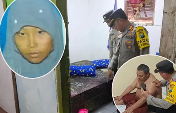 Khoiri, pelaku pembunuhan yang tega habisi nyawa menantunya diringkus polisi. (sumber foto: Radar Bromo) - Image